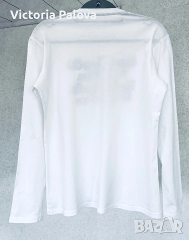 Ефектна бяла блуза с 3D релефна бродерия - "Good Boys Go To Heaven", снимка 6 - Блузи с дълъг ръкав и пуловери - 54189359