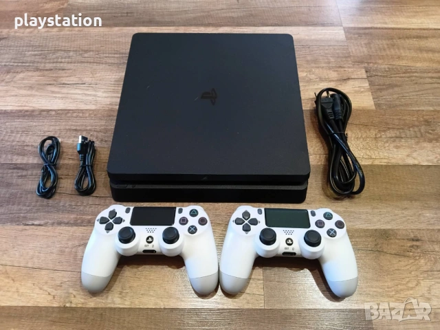 PlayStation 4 Slim 500GB + 2 НОВИ джойстика + ХИТ ИГРИ (Fortnite, Minecraft, CoD), снимка 2 - PlayStation конзоли - 54917102