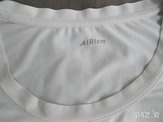 Бяла тениска Uniqlo Airism Размер L, снимка 2 - Тениски - 54813141