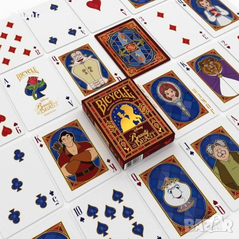 Карти за игра Bicycle Disney Beauty and the Beast , снимка 3 - Карти за игра - 54996410