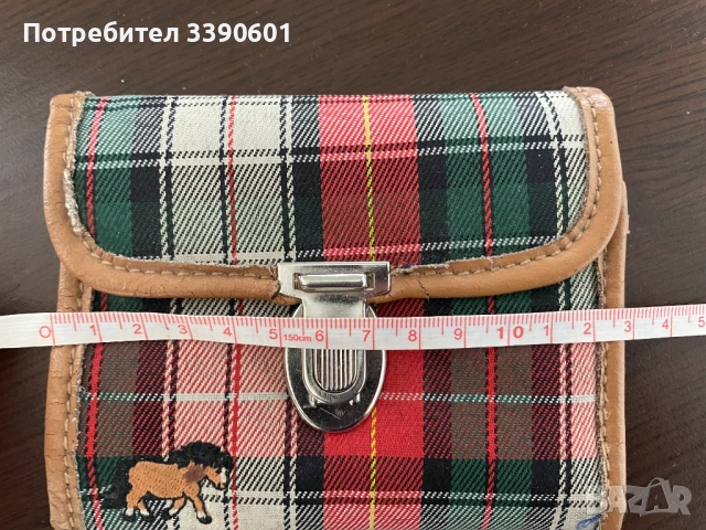 Портмоне, ретро тартан с конче, снимка 4 - Портфейли, портмонета - 54105252