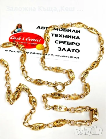 Златен синджир 14К.Тегло 10.40 гр.Дължина 70 см.Цена 770 €., снимка 2 - Колиета, медальони, синджири - 55472010