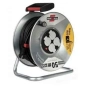 Електрически удължител с макара KraftRoyal 50 м, 4 гнезда, 2x2.5 мм², метален корпус, снимка 4
