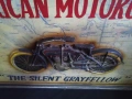 Стенно 3 ДЕ Пано с Ретро Мотоциклет Harley-Davidson "Silent Gray Fellow" от 1911г., снимка 6