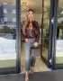 Elisabetta Franchi кожено яке - бордо, снимка 3