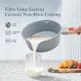 AIKENBBKK керамична тенджера 20 см 2.5L със сваляща се дръжка, снимка 2