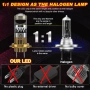 H7, H4 LED Крушки с мини проекторни лупи | 7580 CSP Чип, висока мощност, снимка 3