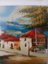 Стари картини, рисувани на платно с автографи , снимка 2