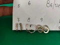 Сребърни обеци 925 10 чифта, снимка 4