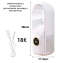 USB вентилатор с овлажнител, пречиствател на въздух и LED светлина, снимка 1