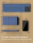 Сгъваема Bluetooth клавиатура Nillkin с тъчпад и цифров блок, Deep Sea Blue, снимка 4