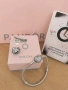 Оригинална гривна Pandora + 2 оригинални висулки + кутия и сертификат, снимка 2