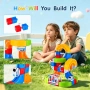 Електрическо влакче с 95 части, 3D релси, STEM конструктор за деца, снимка 6
