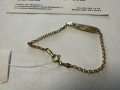 Златна бебешка гривна 1.20гр.15см., снимка 3