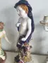Meissen фигура 49см-2,4кг/еротика/Майсен порцеланова статуетка на момиче с цветя и бухал, снимка 2