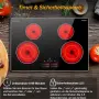 Стъклокерамичен плот за вграждане 77см, 7100W, 4 зони (2 двойни), стоманена рамка, Karienvir, снимка 4