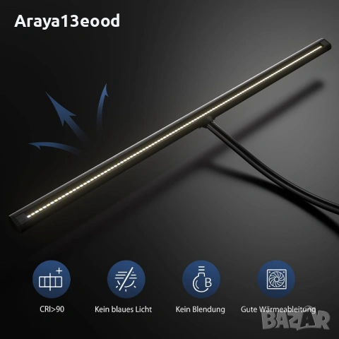 Професионална настолна лампа с жестово управление и дистанционно EYOCEAN, снимка 4 - Настолни лампи - 54131553