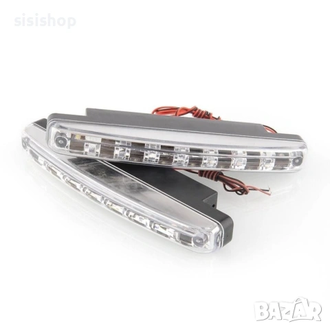 Мощни Дневни LED Светлини за Автомобил DRL – 2x8W (Комплект) 1149, снимка 3 - Аксесоари и консумативи - 55207290