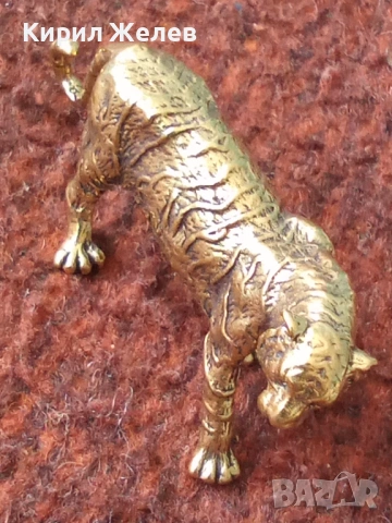 Бронзова фигурка на 🐅 тигър 45012, снимка 6 - Колекции - 54199342