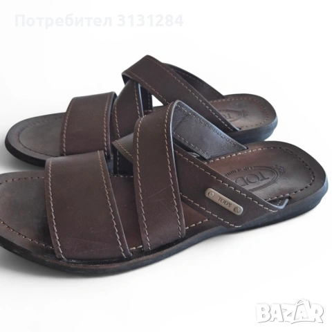Оригинални кожени сандали / чехли Tod's (Тодс) 43 р– Естествена кожа , снимка 10 - Мъжки сандали - 54988028