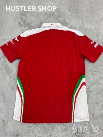 Мъжка тениска с яка PUMA FERRARI. Размер L, снимка 5 - Тениски - 54150702