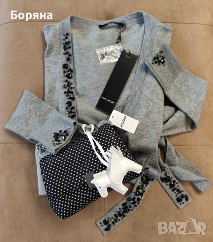 Vero Moda нова с етикет жилетка от фина вълна с черни камъни, снимка 14 - Жилетки - 54079759