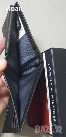 Нов, мъжки портфейл TOMMY HILFIGER – естествена кожа, снимка 2 - Портфейли, портмонета - 54378823