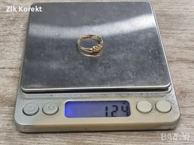 Дамски златен пръстен с ковани камъни, снимка 12 - Пръстени - 55492854