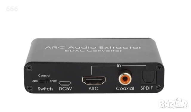 AMRINUGL HDMI ARC адаптер, цифрово-аналогов аудио конвертор, 192KHz, 4K, за аудио система, снимка 4 - Друга електроника - 54265266