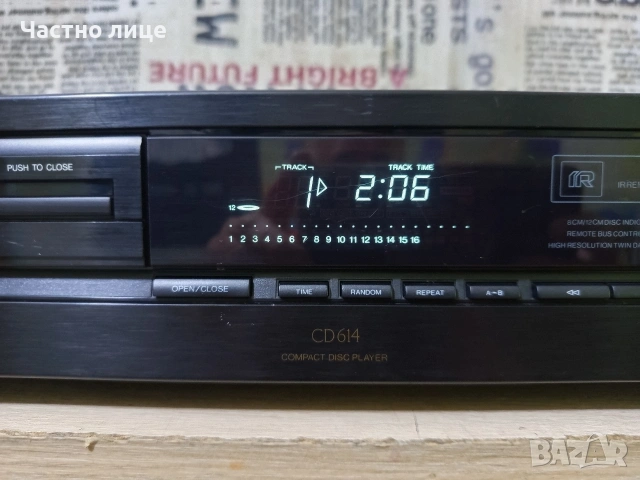 СД-Плейър"Philips"CD-614 (Twin DAC), снимка 3 - Ресийвъри, усилватели, смесителни пултове - 54669242