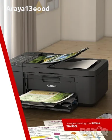 Canon PIXMA TR4750i с Wi-Fi, принтер, скенер и копир, автоматичен двустранен печат, снимка 2 - Принтери, копири, скенери - 55443352