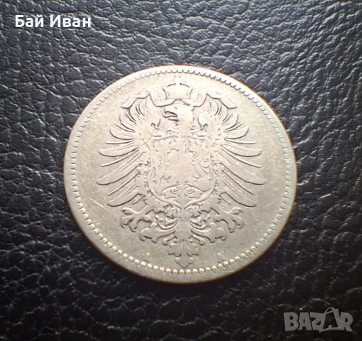 Стара сребърна монета 1 марка 1876 г. буква А - Германска империя -доста стара !, снимка 8 - Нумизматика и бонистика - 55306626