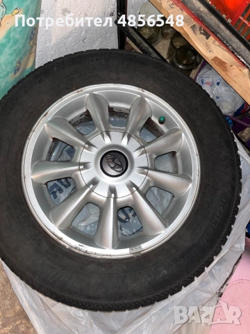Оригинални Hyundai алуминиеви джанти 15” + гуми Goodyear 205/65 R15 – 200€