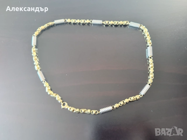 Златен ланец бяло и жълто злато 34,46 гр.