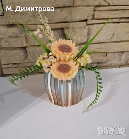 Аранжировка от глицеринов сапун„Златна усмивка“, снимка 3 - Декорация за дома - 54072275