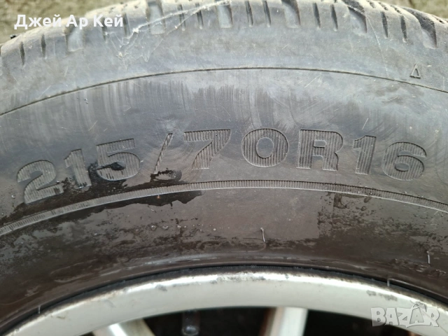 Лети джанти 16ки 5х114.3 със зимни гуми 215/70/R16 Дънлоп, снимка 3 - Гуми и джанти - 54178013