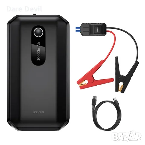 Преносим стартер за автомобил 12V (Jump Starter) с power bank и LED фенер, снимка 2 - Други инструменти - 55317741