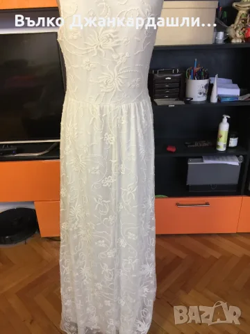 Дълга рокля ZARA., размер L, снимка 4 - Рокли - 55316977