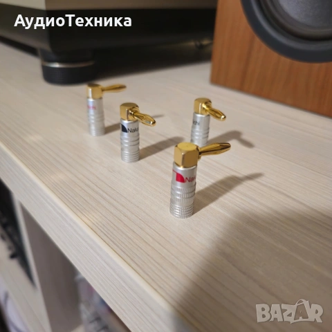 Nakamichi 4 броя конектори, тип banana позлатени 24к, снимка 3 - Други - 54912005