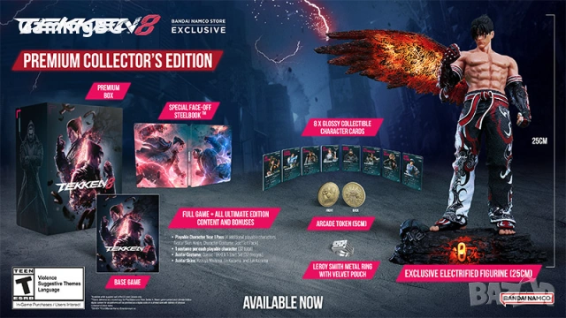 Нова Tekken 8 Premium Collector's Edition с Led фигура на Jin за PS5