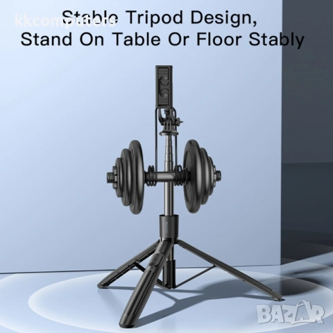 YESIDO SF13 Разтегателен Bluetooth Трипод Селфи Стик за Телефон и Видео Заснемане – Черен, снимка 6 - Селфи стикове, аксесоари - 54023970