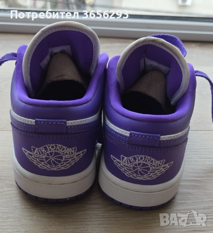 Автентични дамски Nike Air Jordan 1 в цвят лилаво. Размер 36.5, снимка 7 - Маратонки - 54012934