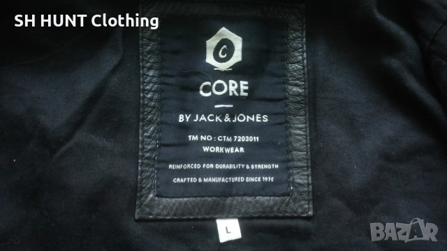 Jack & Jones Leather Jacket Размер L мъжко яке естествена кожа 19-27, снимка 13 - Якета - 54810505