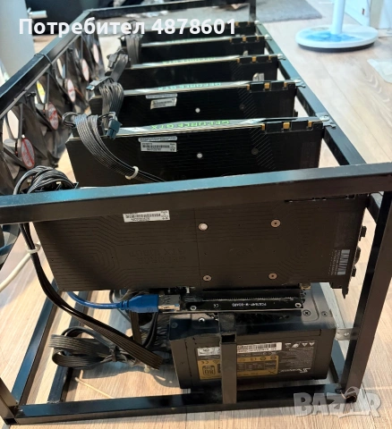 Майнинг Риг Копачка/mining rig 6x Nvidia GeForce GTX 1080 Ti FE 11GB, снимка 5 - Видеокарти - 55190909