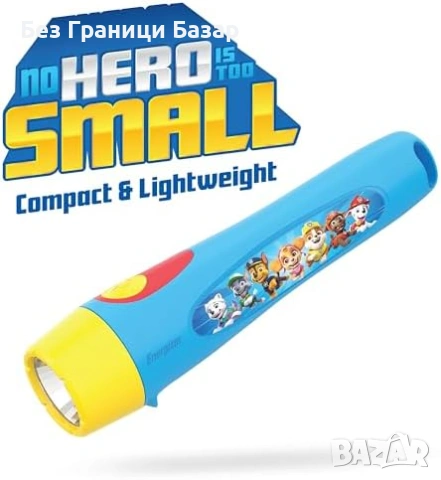 Ново Детско LED фенерче PAW Patrol 15LM удароустойчив фенер с батерии 15 лумена, снимка 6 - Други - 54639269