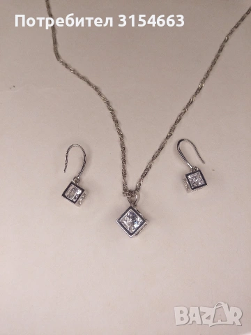 Комплект колие и обици , снимка 6 - Бижутерийни комплекти - 54209228