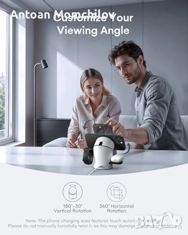 Зарядна станция ZEEHOO CylinTrick R 15W Qi2 3 в 1, снимка 4 - Безжични зарядни - 55288715