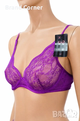 Дамски комплект бельо Hunkemöller в лилаво – сутиен 80C и долни гащи XL, снимка 3 - Бельо - 54530698