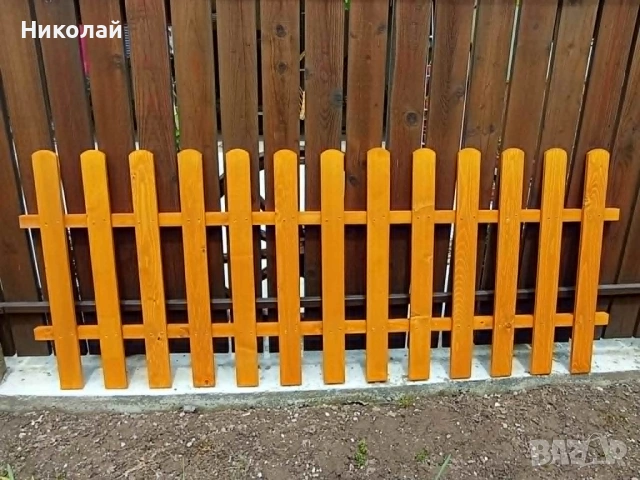Декоративна дървена ограда за двор градина заведение детска площадка , дървени огради врата оградки, снимка 7 - Огради и мрежи - 54585121