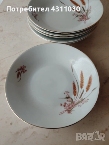 Нови различни комплекти чинии по 6 бр.от 80-те години, снимка 3 - Чинии - 54211873